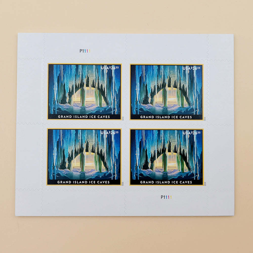 2020 US Grand Island Ice Caves Stamps - Kestreli