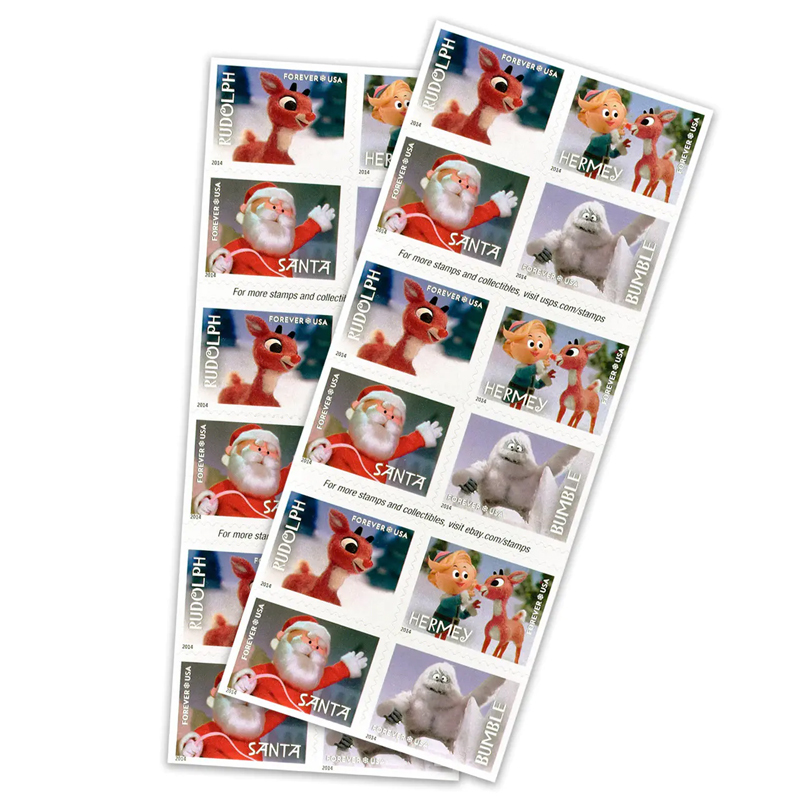 2014 USPS Rudolph the Red-Nosed Reindeer Forever Stamps - Kestreli