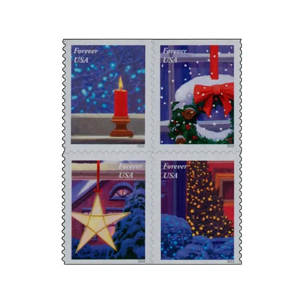 (2016) USPS Holiday Windows Forever Stamps - Kestreli