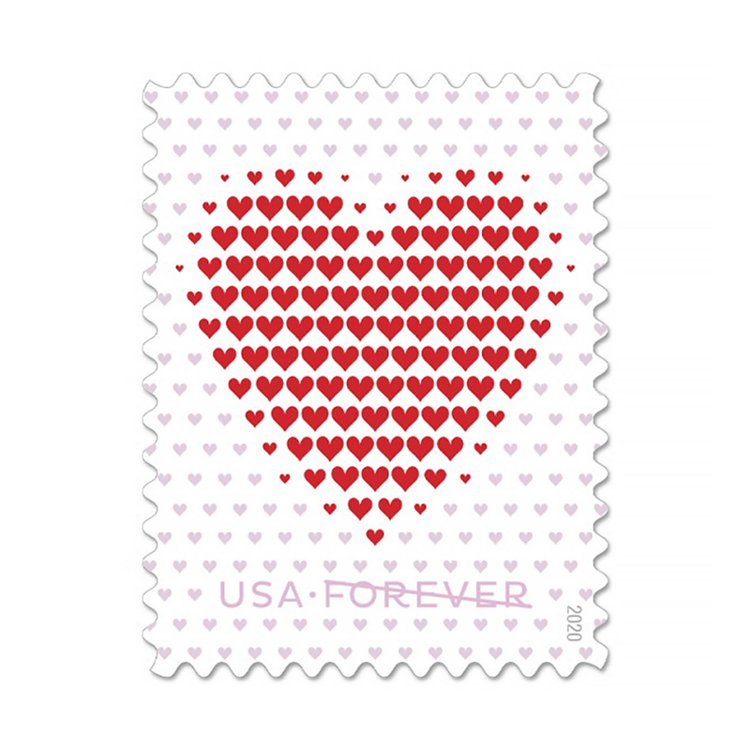 (2020) USPS Made Of Hearts Forever Stamps - Kestreli