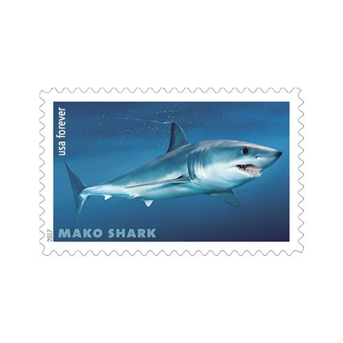 2017 USPS Shark First Class Forever Postage Stamps - Kestreli