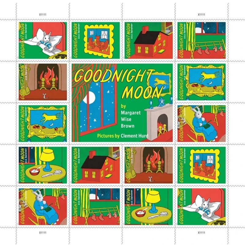 2025 Goodnight Moon Stamps Sheet of 16 - Kestreli