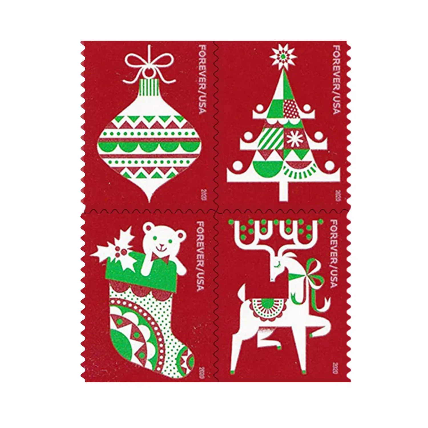 (2020) USPS Holiday Delights Forever Stamps - Kestreli