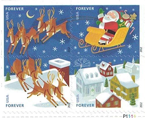 2012 US Stamp Santa & Sleigh - Booklet of 20 Forever Stamps - Kestreli
