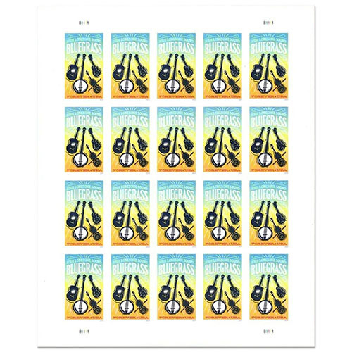 2024 USPS Bluegrass Guitar Forever Stamps - Kestreli