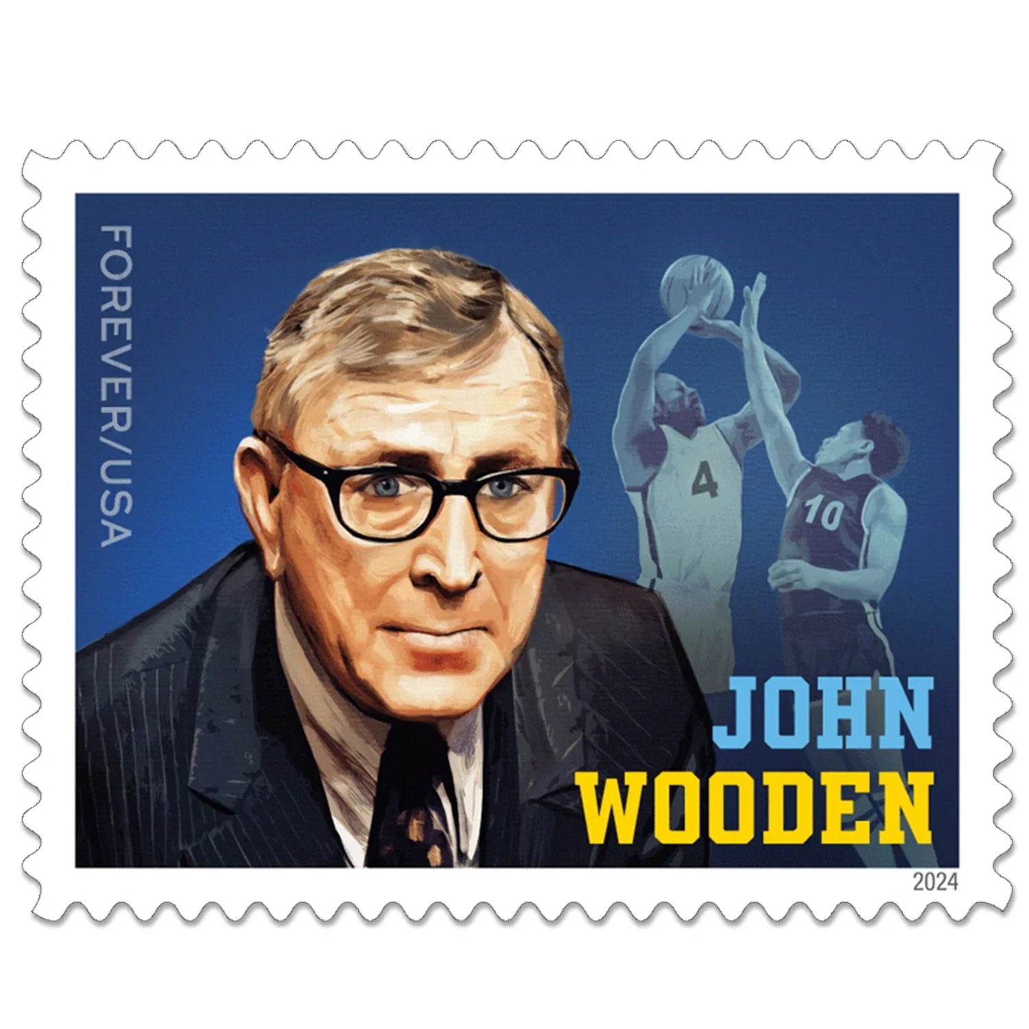 2024 U.S Forever Stamps - John Wooden - Kestreli