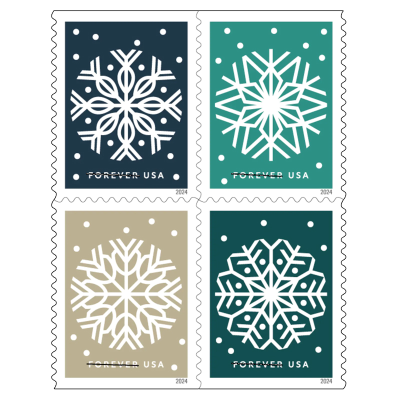 2024 Winter Whimsy Stamps, Book of 20 Forever |Multiple Stamp Designs - Kestreli