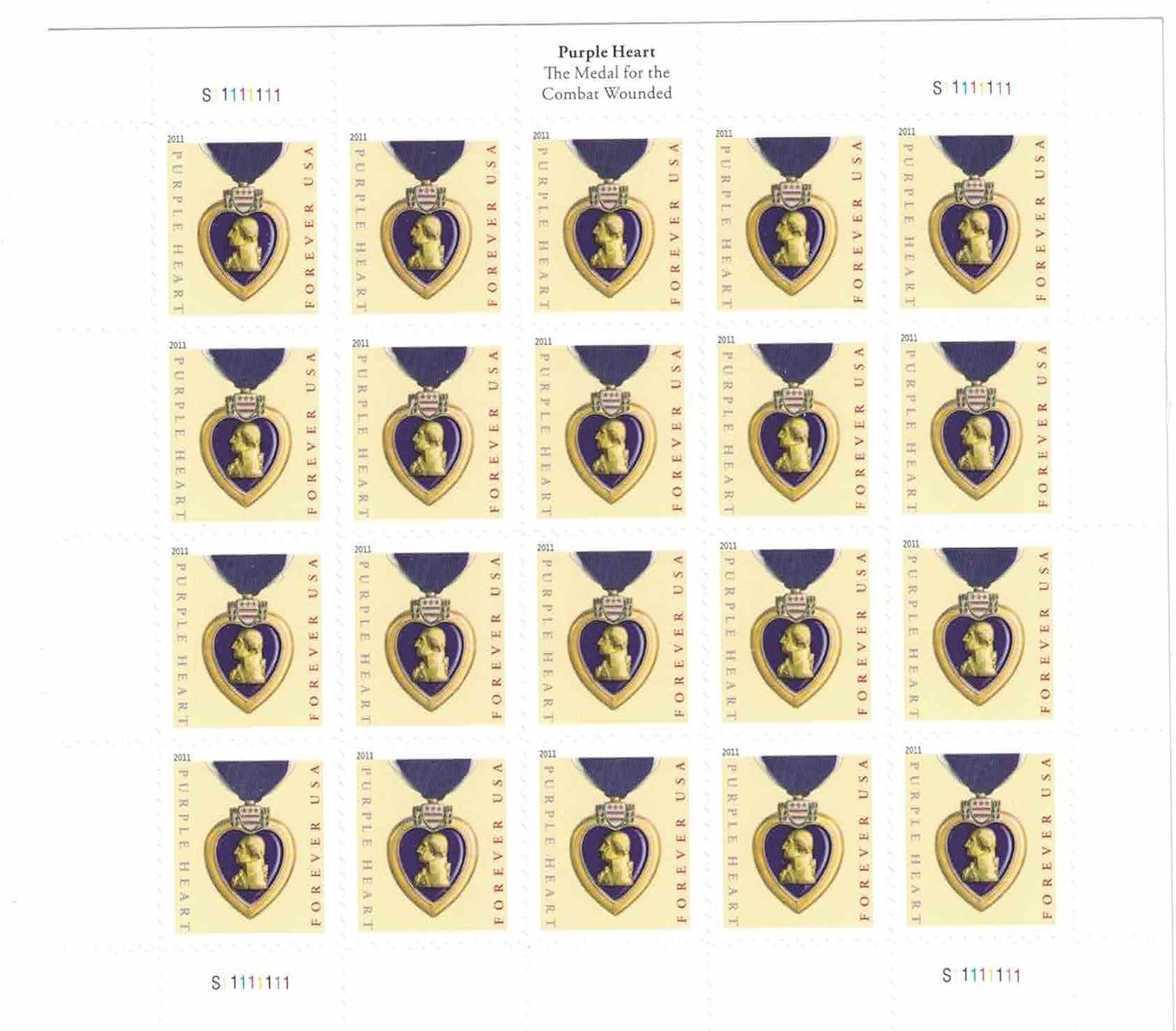 2019 US Purple Heart Forever Stamps - Kestreli