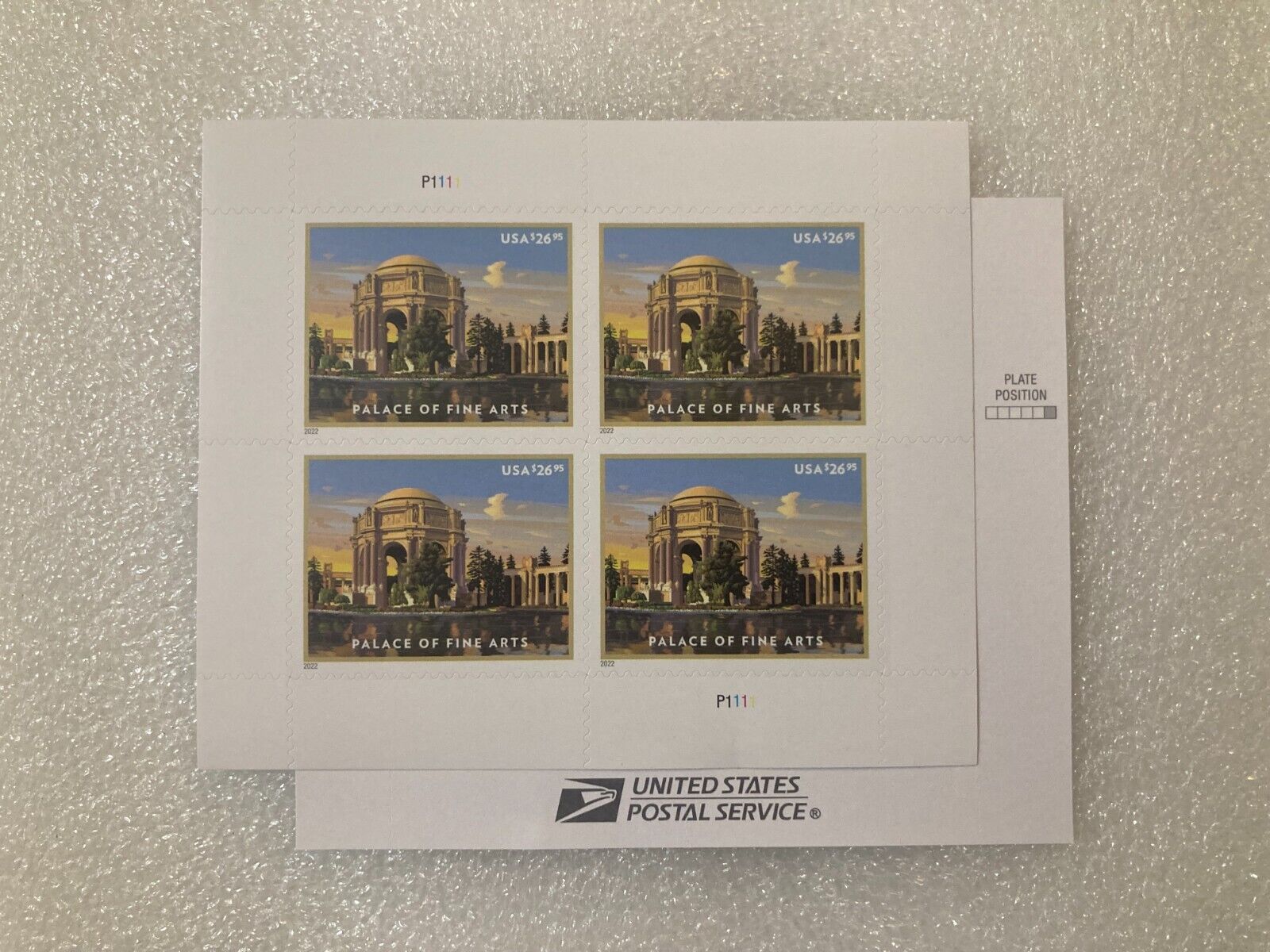 （2022）Palace of Fine Arts 1sheets of Four Stamps - Kestreli