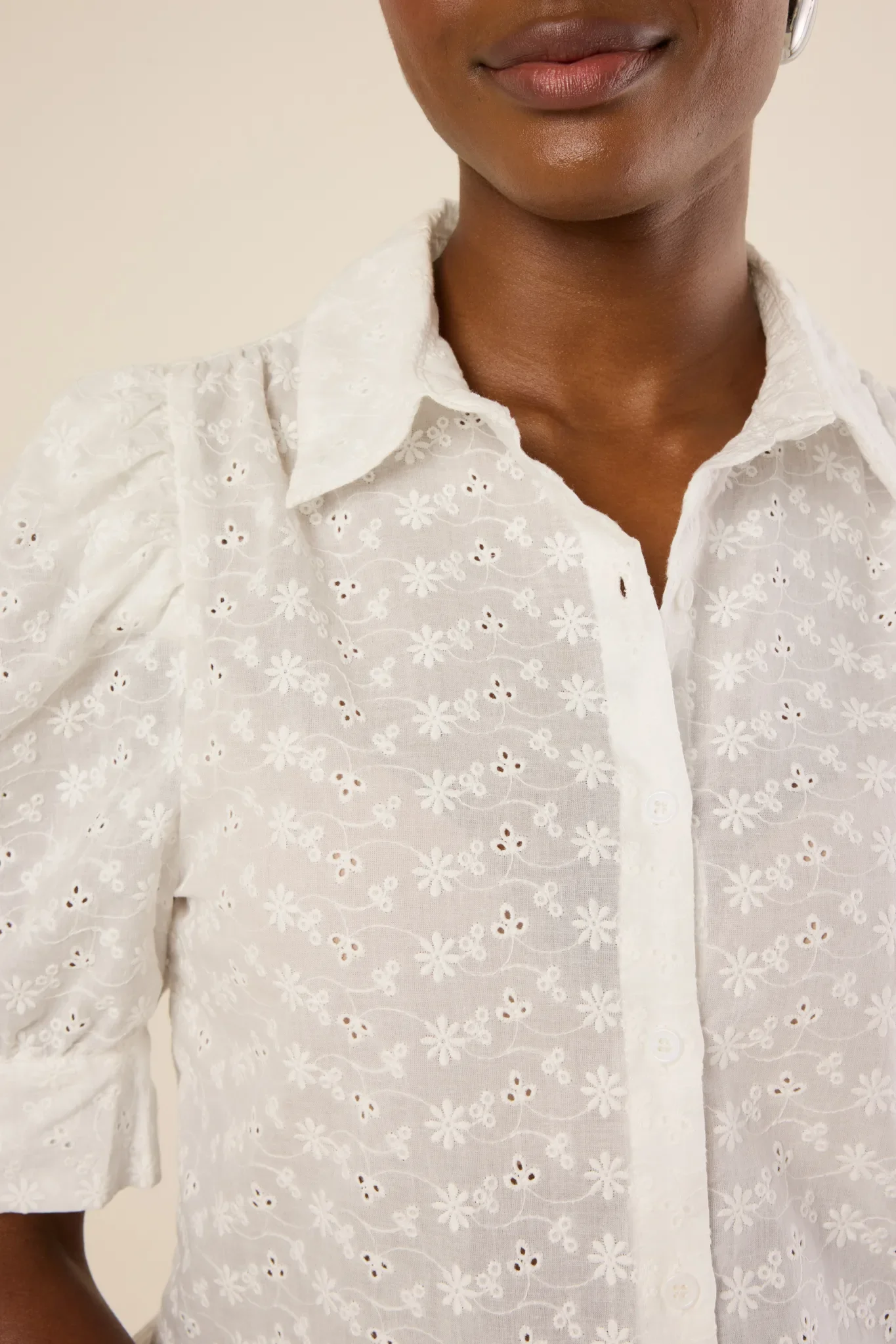 Dawson Top- White Eyelet - Kestreli