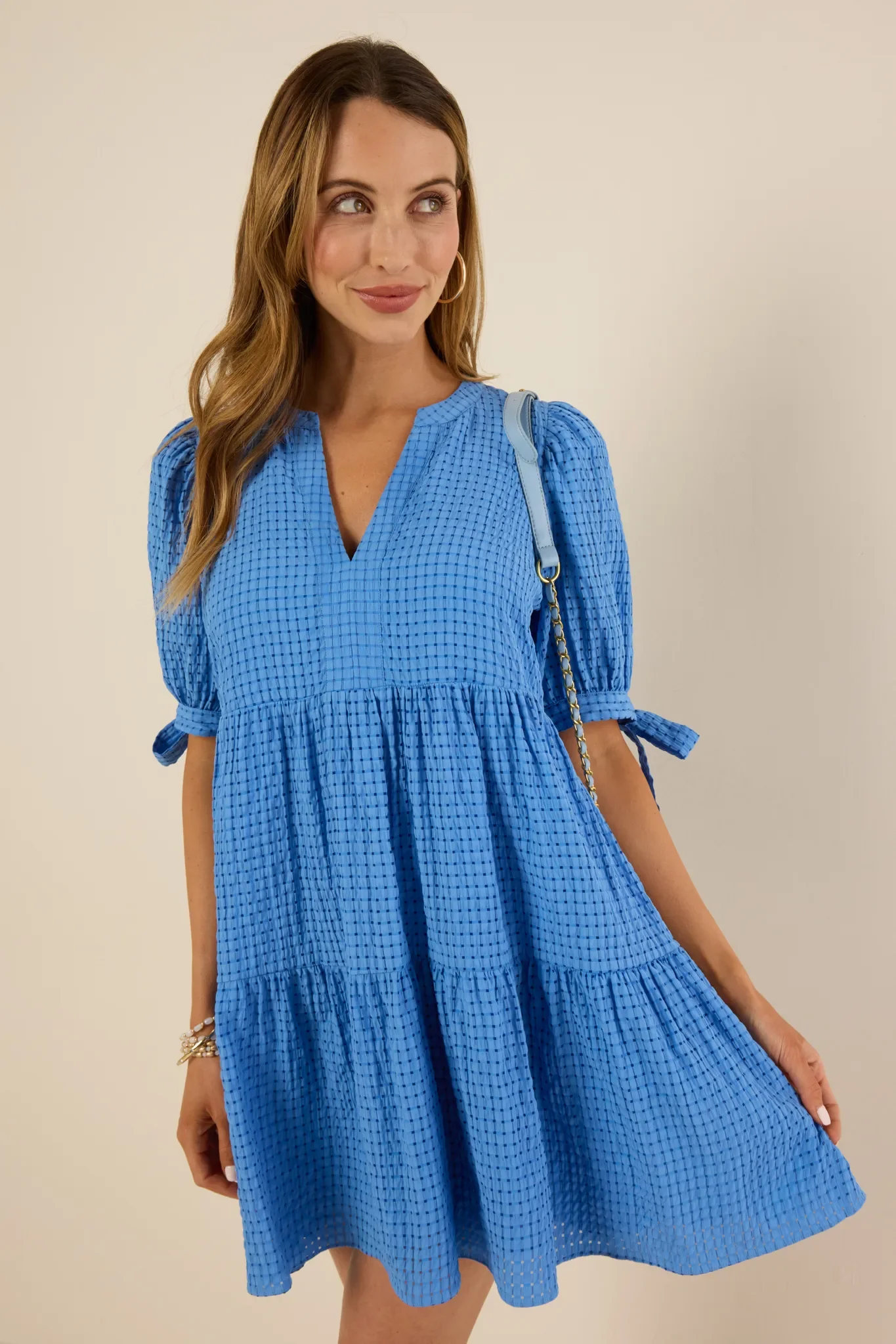 Ainsley Dress- Blue - Kestreli