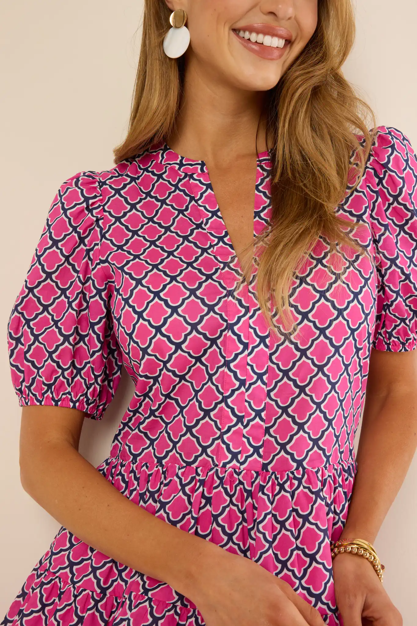 Meredith Dress- Pink - Kestreli