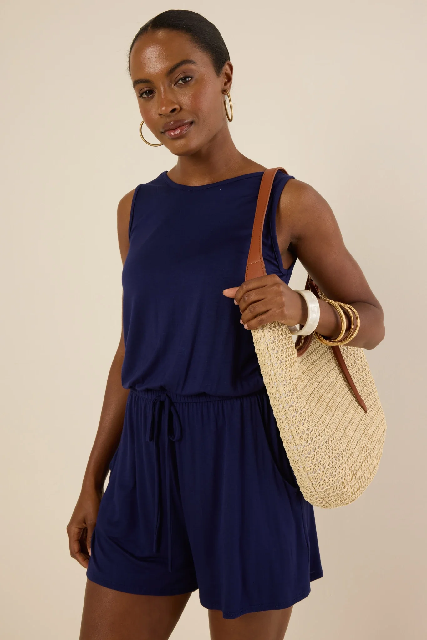 Heidi Romper- Navy - Kestreli