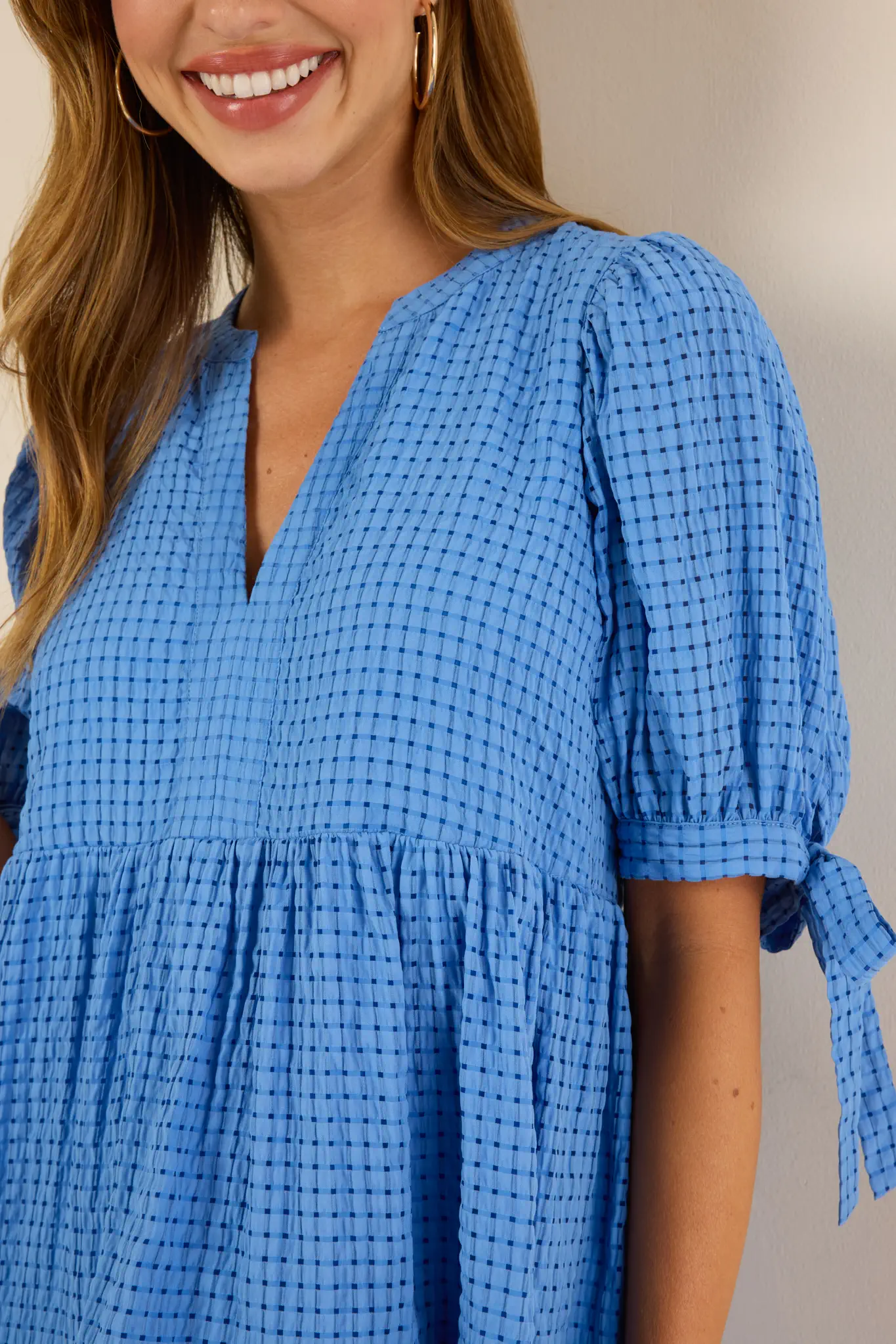 Ainsley Dress- Blue - Kestreli