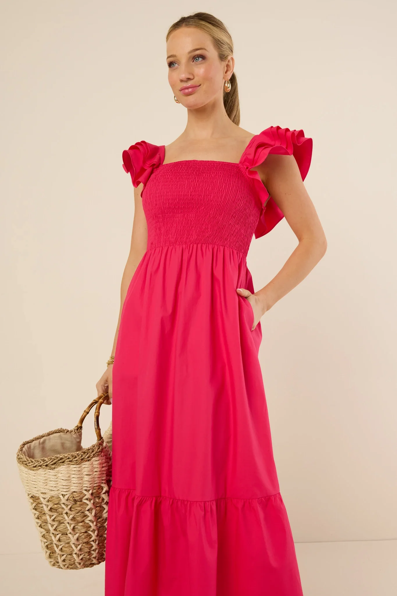 Camden Dress- Fuchsia - Kestreli