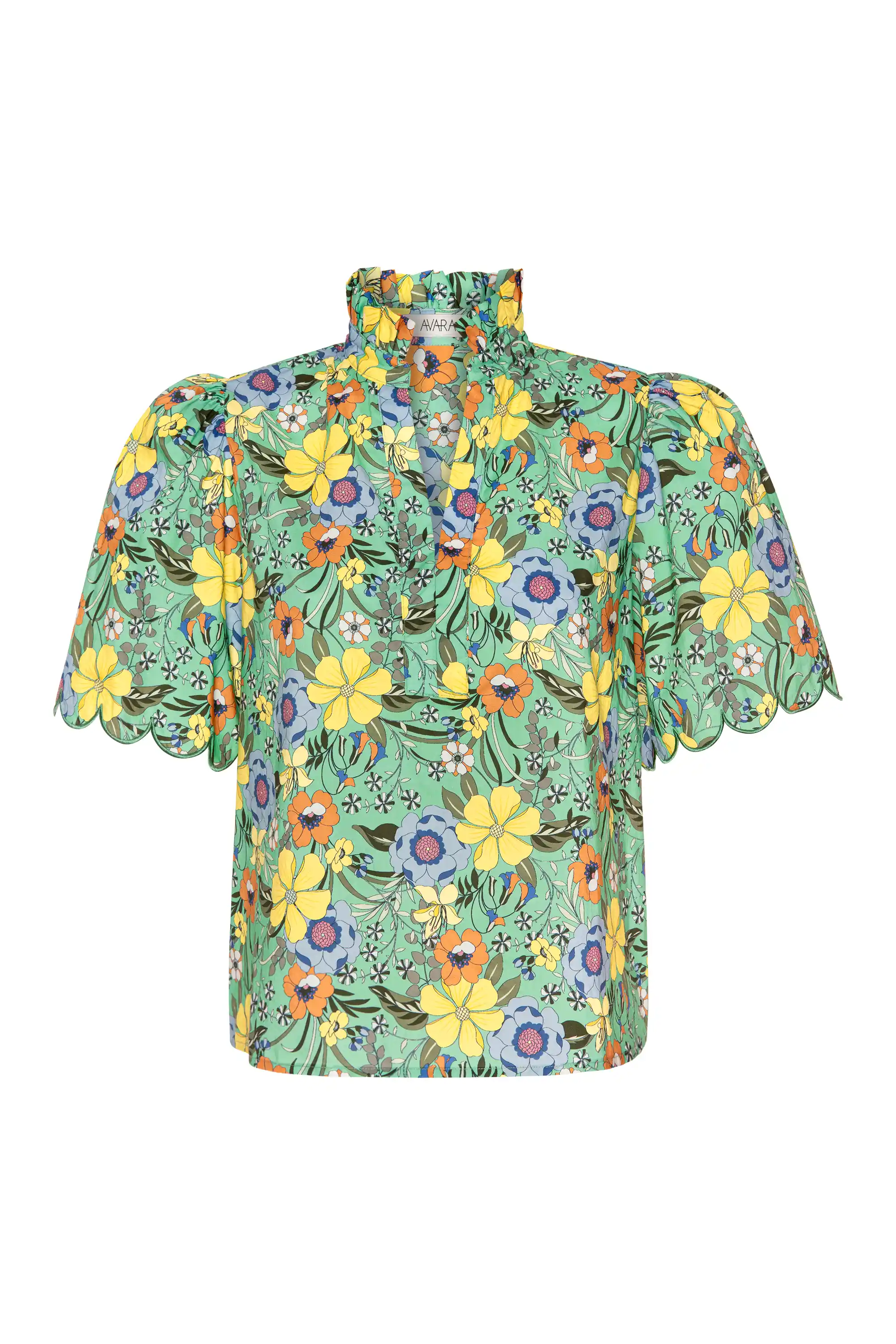 Vera Top- Green Multi - Kestreli