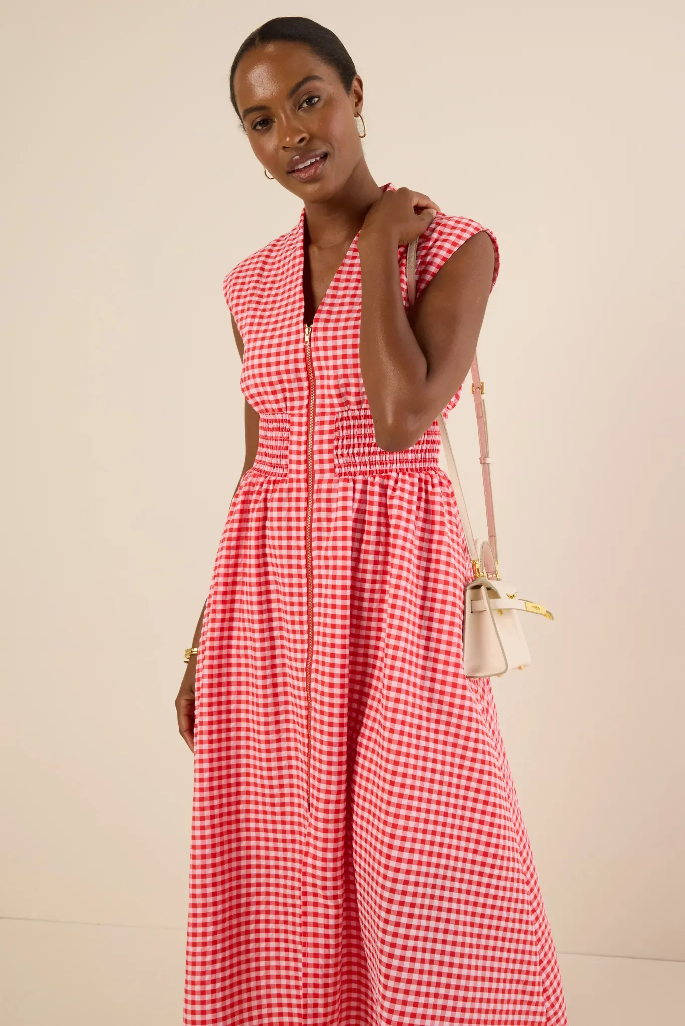Collins Dress- Red Gingham - Kestreli